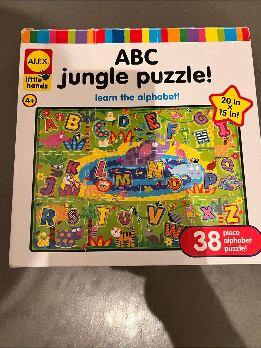 ALEX Toys ABC Jungle Floor Puzzle - letters come out of pieces too